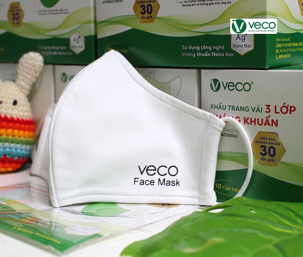 Khẩu trang vải kháng khuẩn Veco
